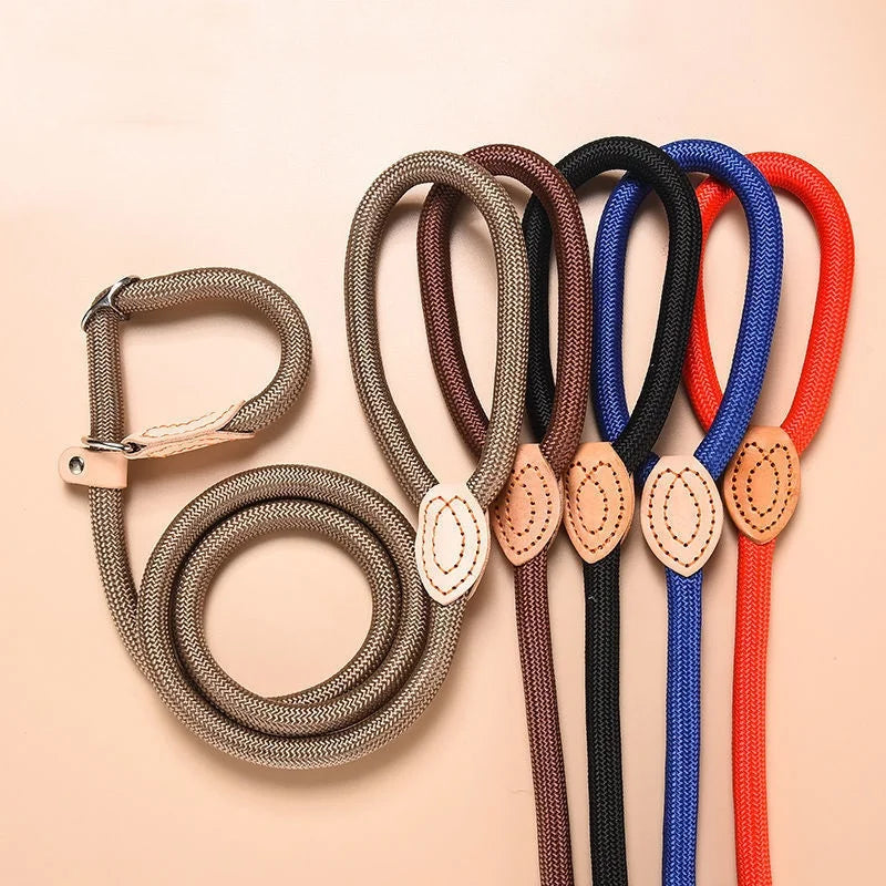 Nylon Dog Leash Slip Rope Heavy Duty Braided Training Leash