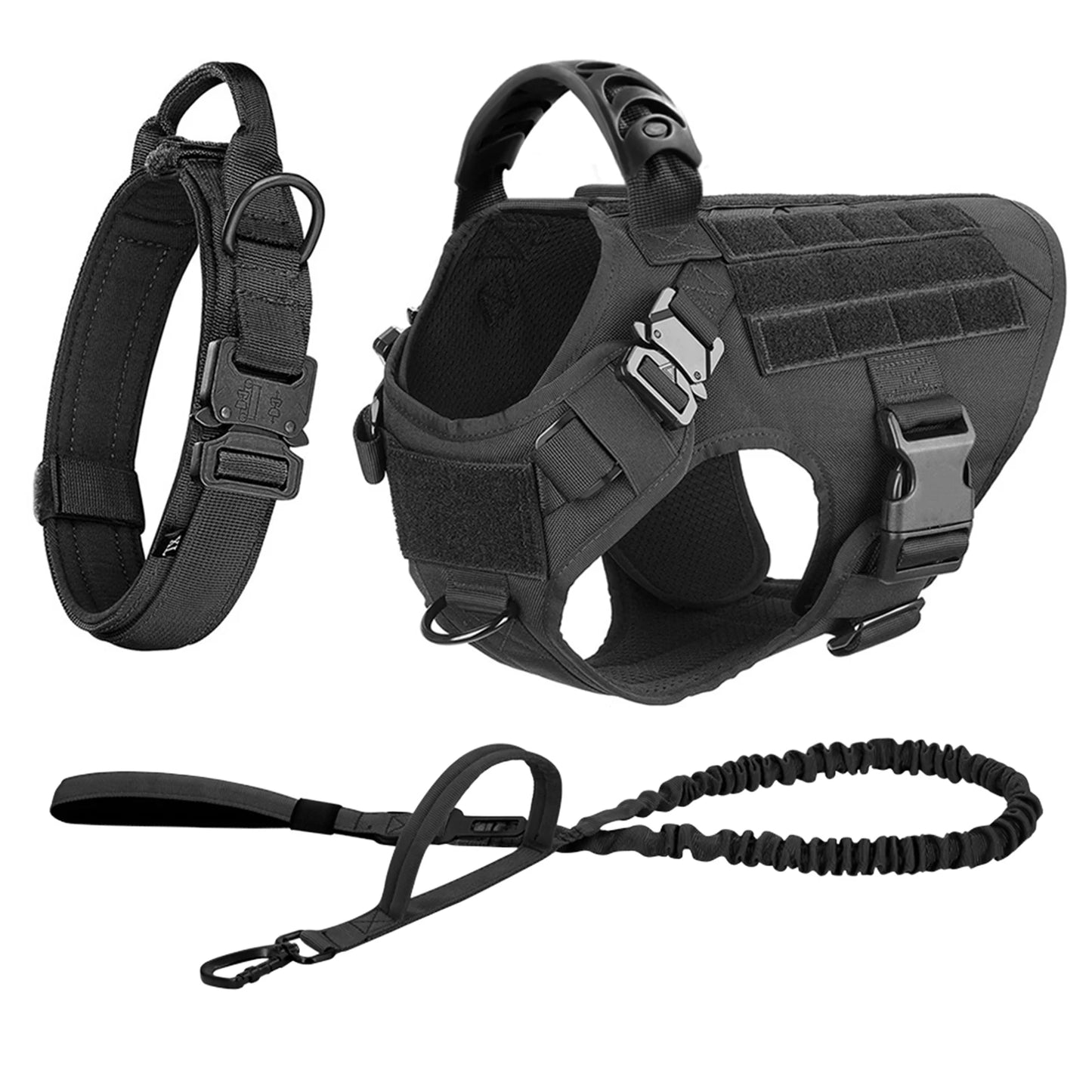 Dog Harness And Leash Set With Training Vest For Walks