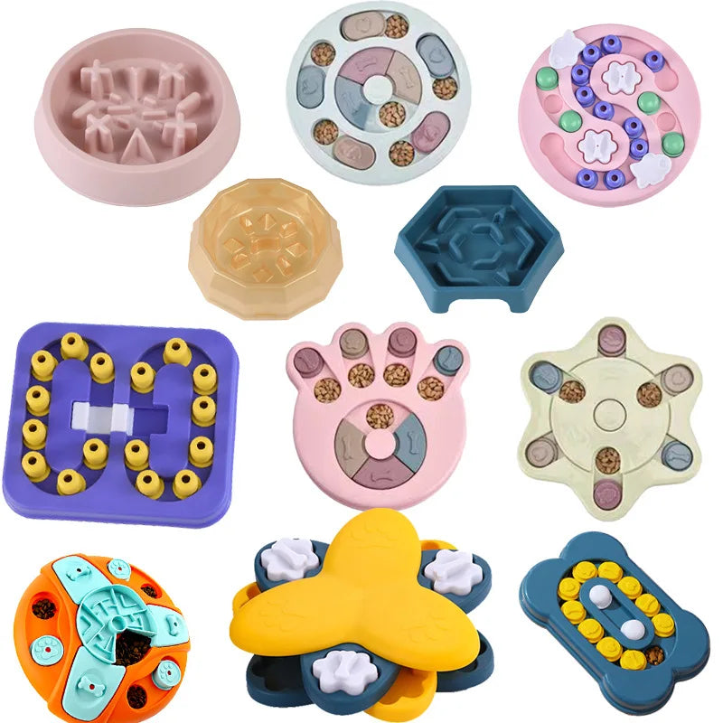 Dog Puzzle Feeder Toy Non Slip Interactive Slow Dispenser