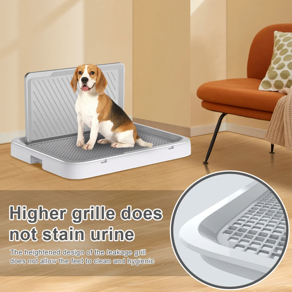 alloet Deluxe Dog Potty Tray With Pee Wall Pan Trainer