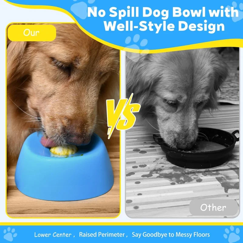 Slow Feeder Dog Bowl Non Slip Anti Choking Broth Treats