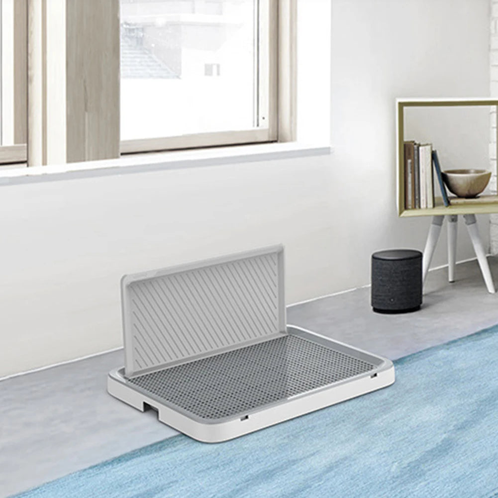 alloet Deluxe Dog Potty Tray With Pee Wall Pan Trainer