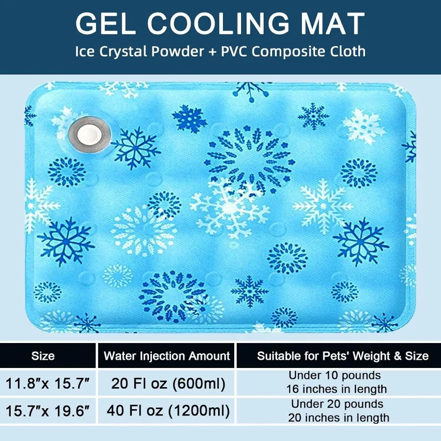 Foldable Gel Cooling Mat For Pets With Ice Crystal Powder