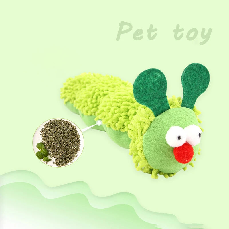 Cat Chew Toy Nylon Plush Teaser Catnip Molar Toy Kitten