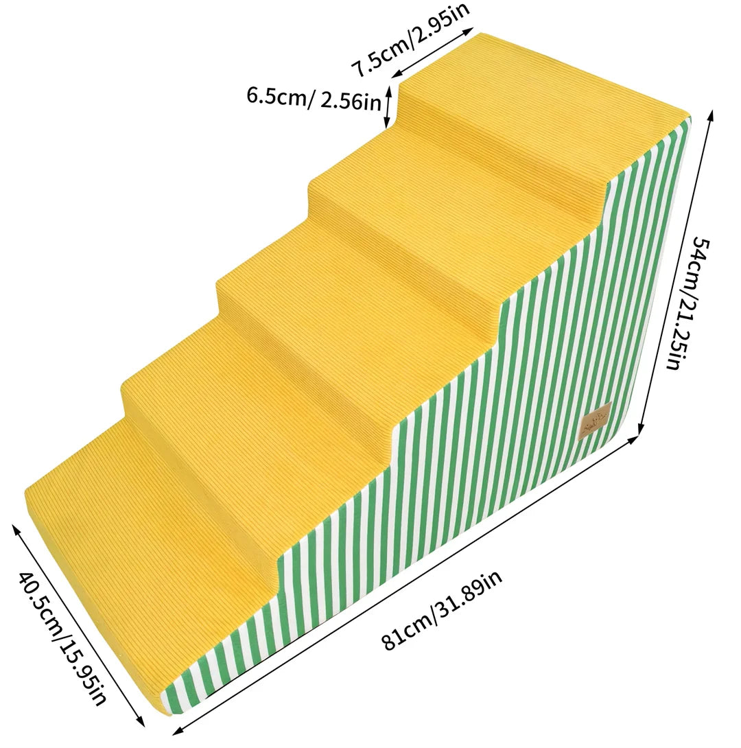 Non-Slip Dog Stairs High Density Foam With Removable Cover