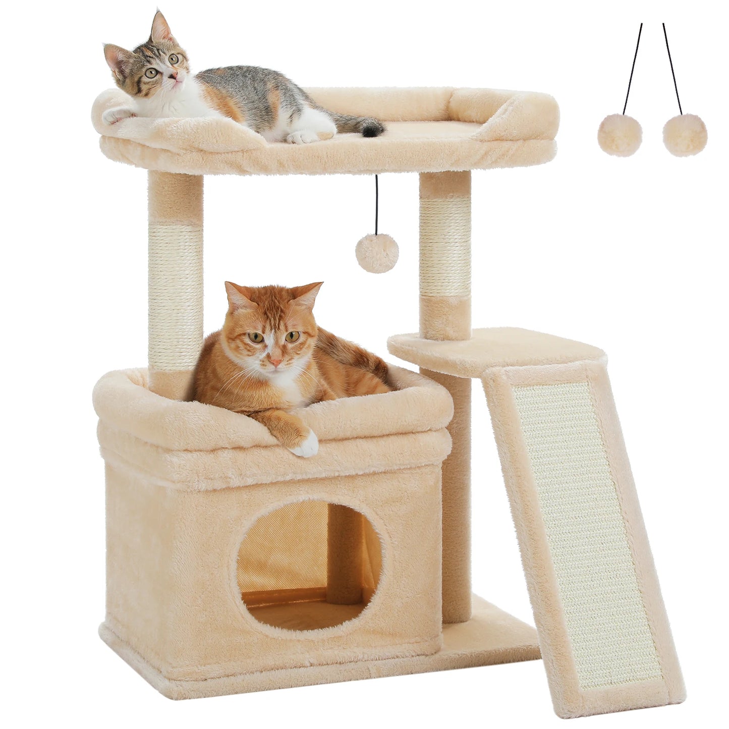 PAWZ Road Small Cat Tree Indoor Tower With Sisal Scratching Post
