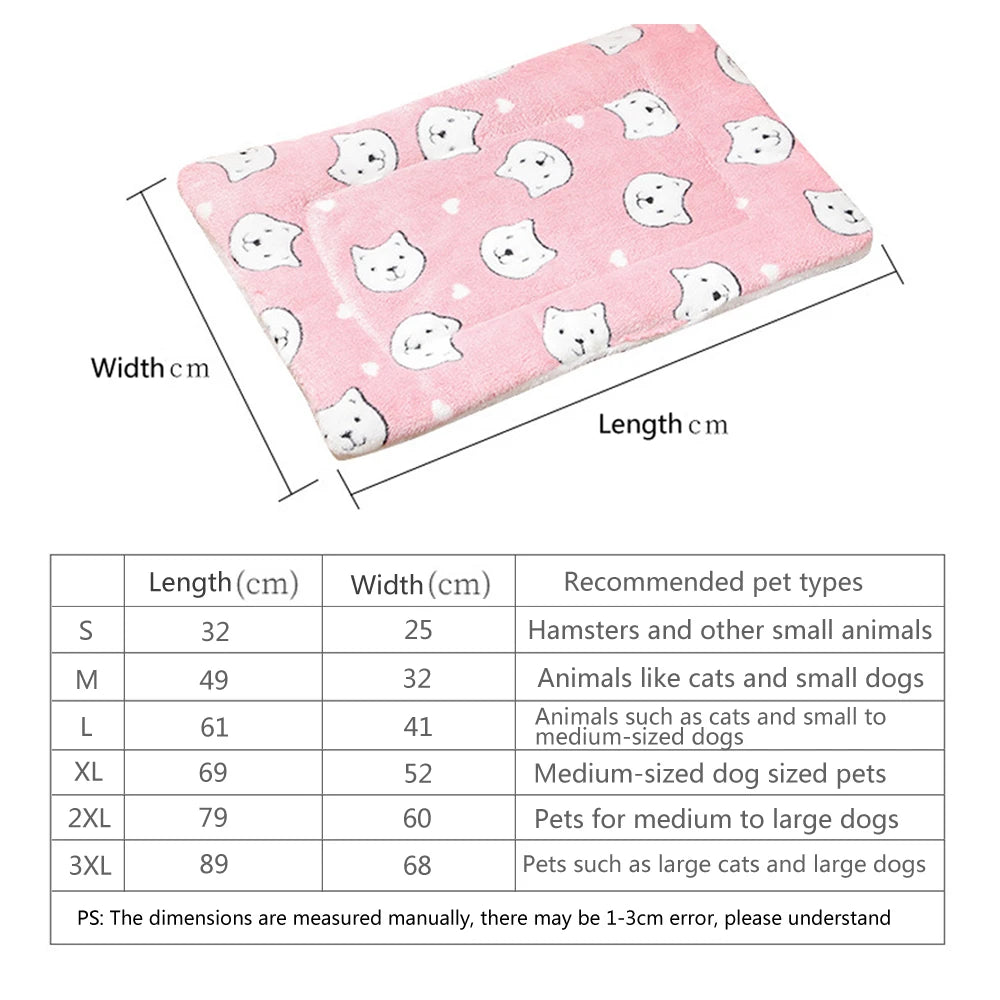 Thickened Flannel Pet Sleeping Cushion For Cats And Dogs