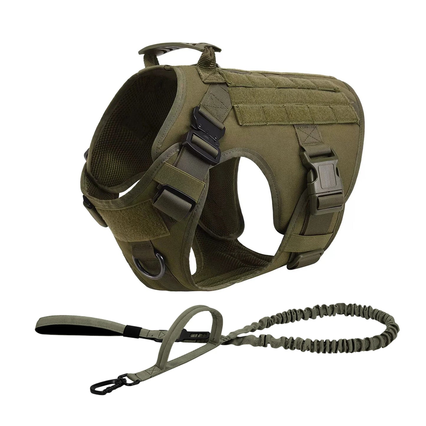 Tactical Dog Harness With Molle Pouches For Medium And Large