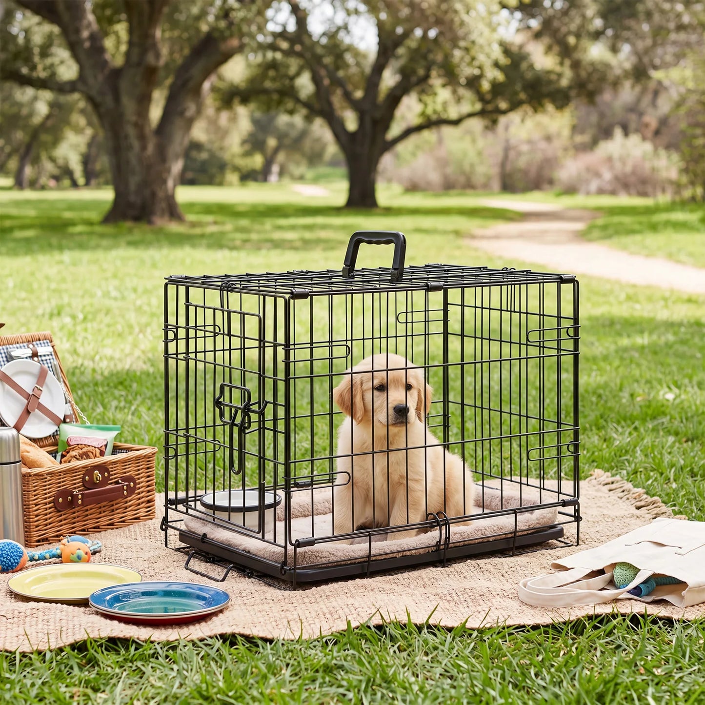 Jhk 18 Inch Single Door Dog Crate Metal Kennel