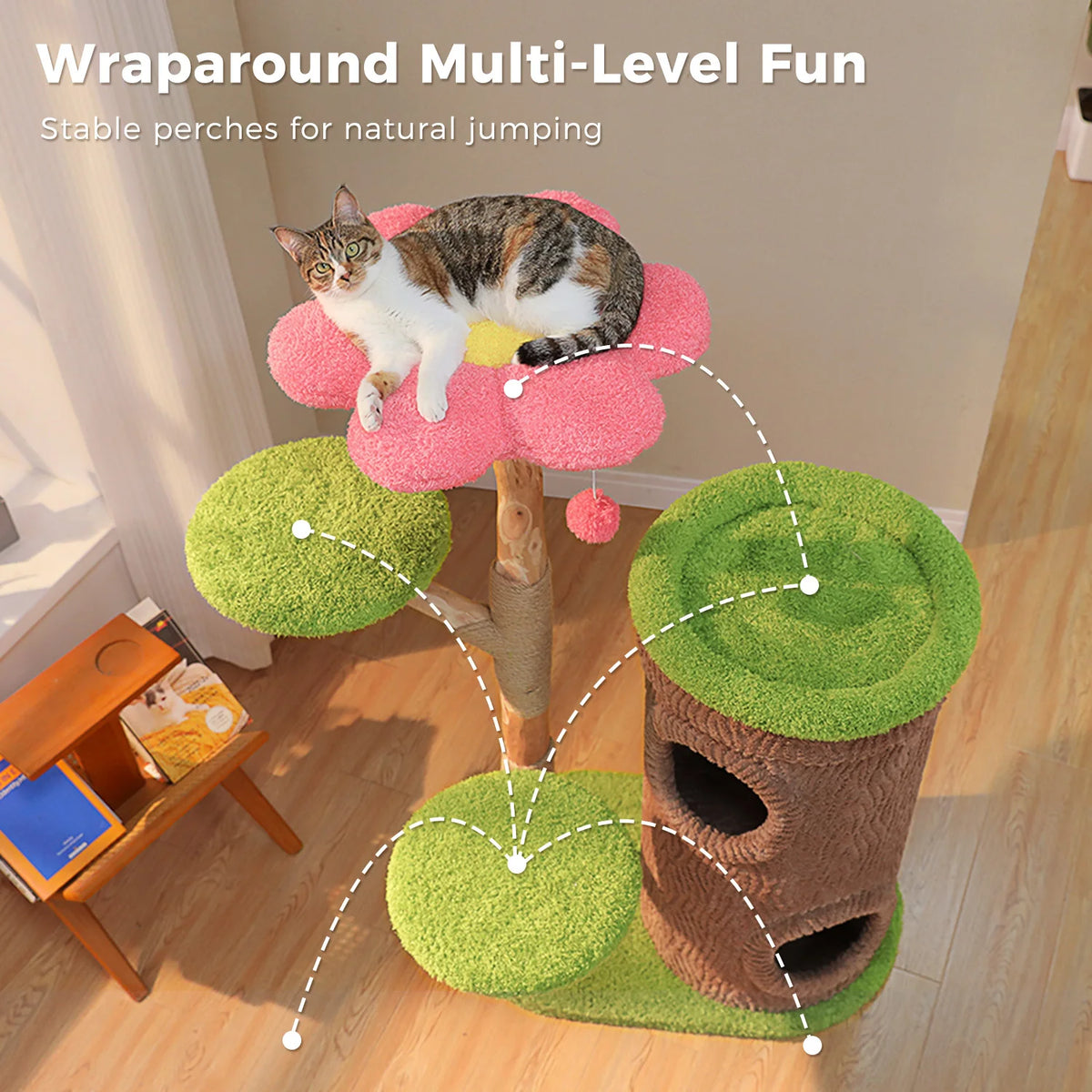 P Cat Tree Tower With Condos Scratching Posts And Bed