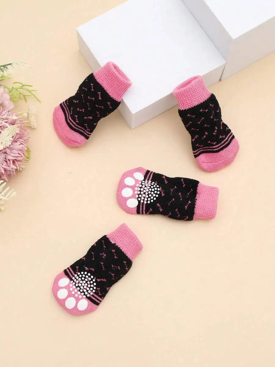 Pet Dog Socks Anti Slip Paw Protector Shoes For Small Dogs