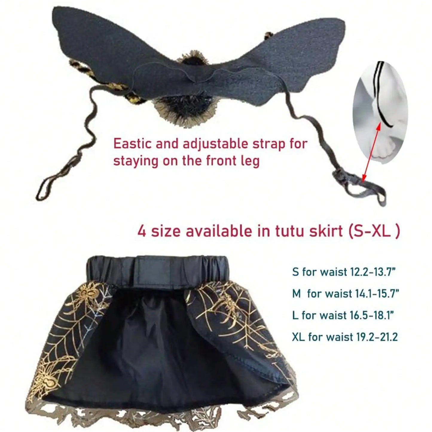 Stylish Adjustable Halloween Spider Pet Costume For Pets