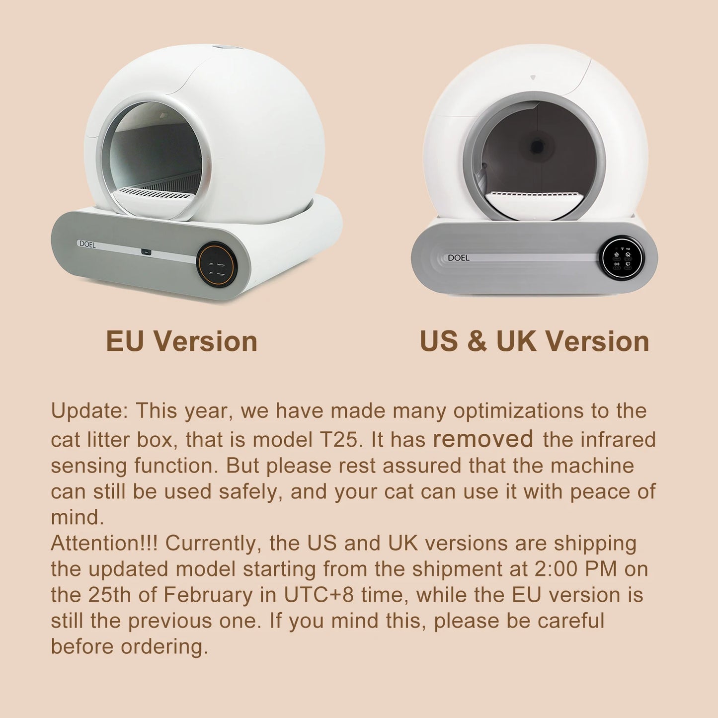 DOEL Self Cleaning Cat Litter Box With WiFi App Control