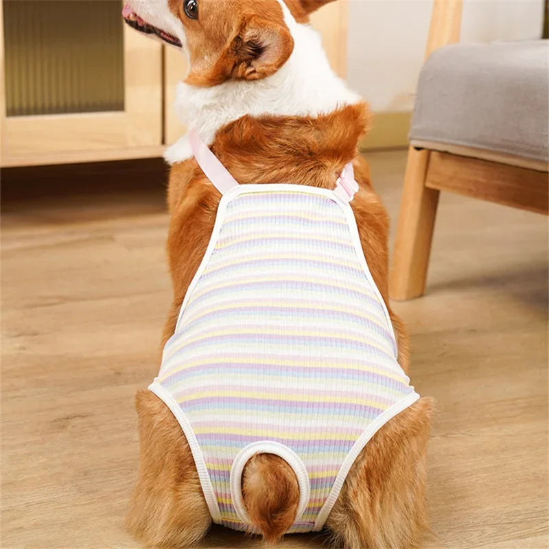 Adjustable French Bulldog Pet Underwear With Shoulder Straps