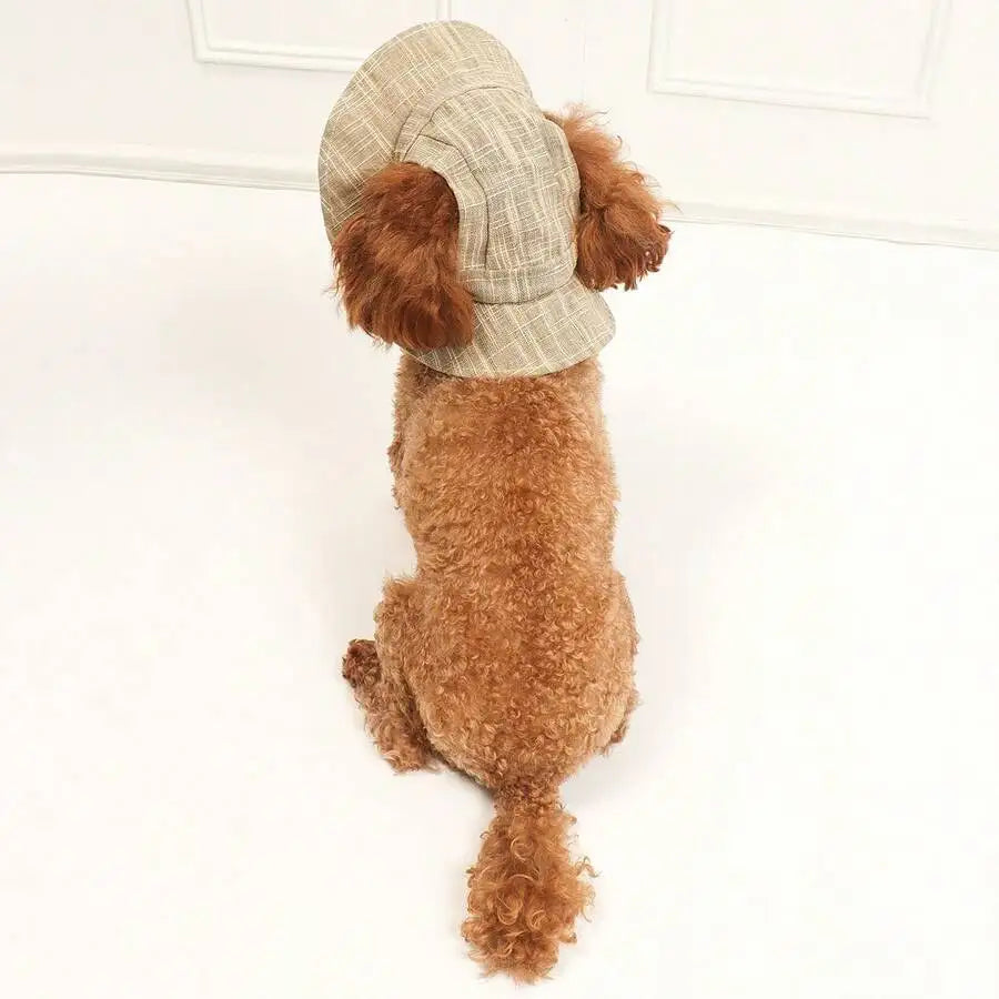 Polyester Pet Sun Hat With Ear Holes Adjustable Anti Slip