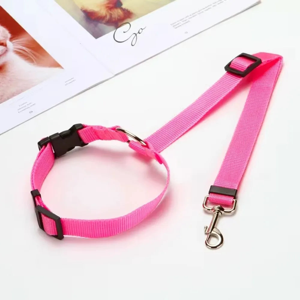 Nylon Pet Car Seat Belt Leash And Backseat Safety Harness