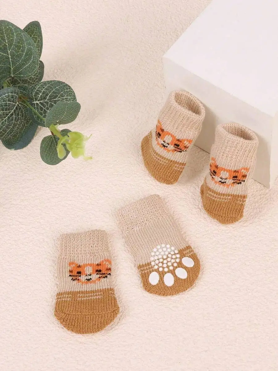 Pet Dog Socks Anti Slip Paw Protector Shoes For Small Dogs