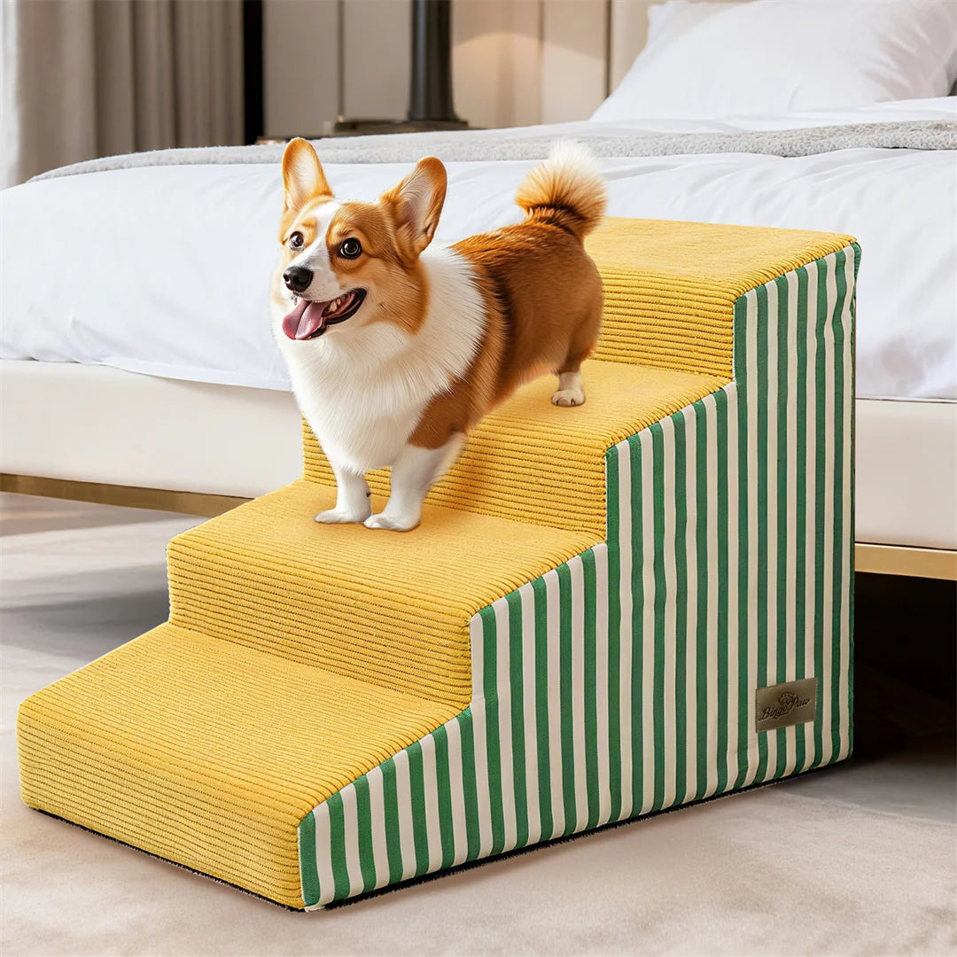 Non-Slip Dog Stairs High Density Foam With Removable Cover