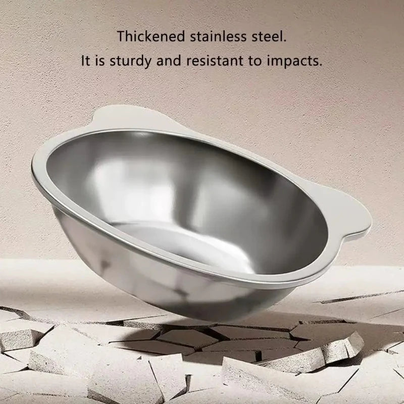 304 Stainless Steel Raised Cat Bowl With 15 Degree Tilt