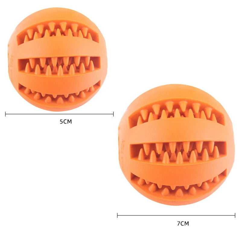 Watermelon Natural Rubber Leaky Food Ball Dog Toy Teeth Cleaning