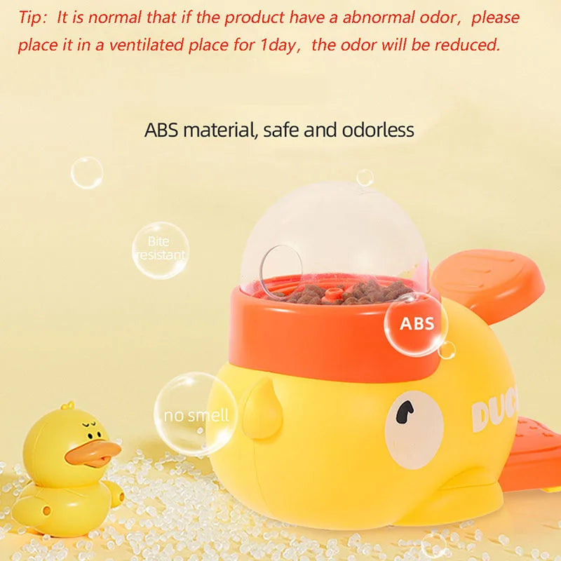 Interactive Puzzle Dog Feeder With Anti-slip Bottom Duck Design