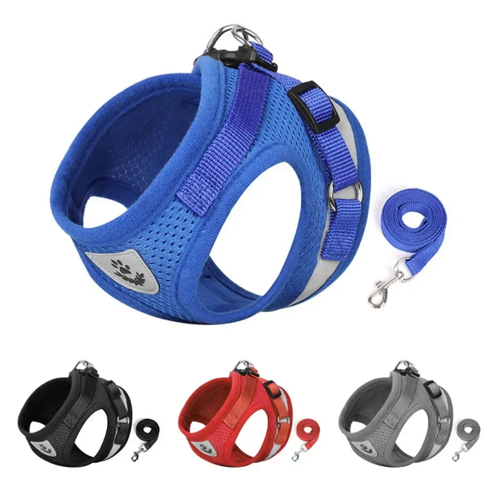 CAIBAN Cat Harness Leash Set Reflective Mesh Vest Adjustable