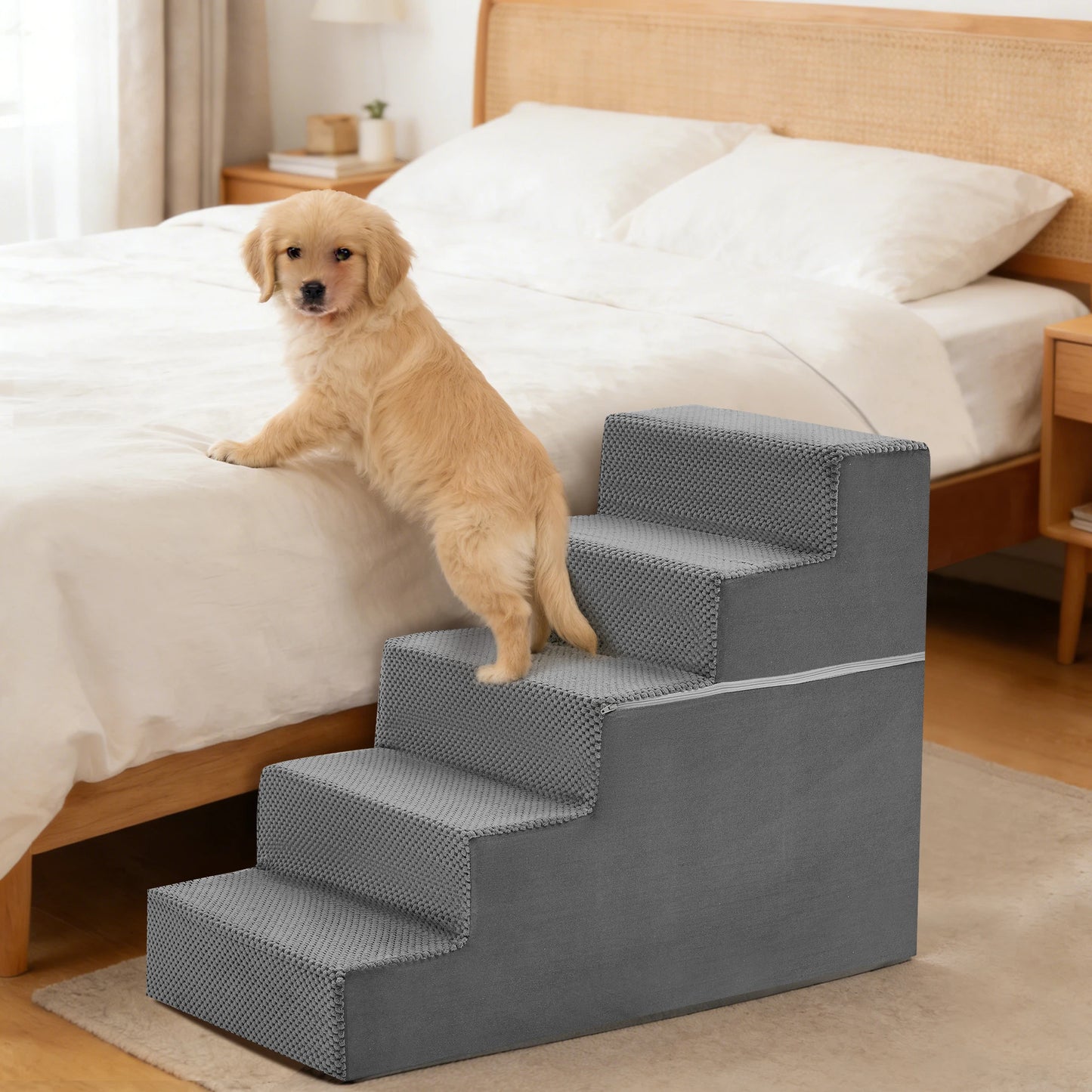 Foam Dog Stairs Ramp 3-5 Step Right Angled Non Slip