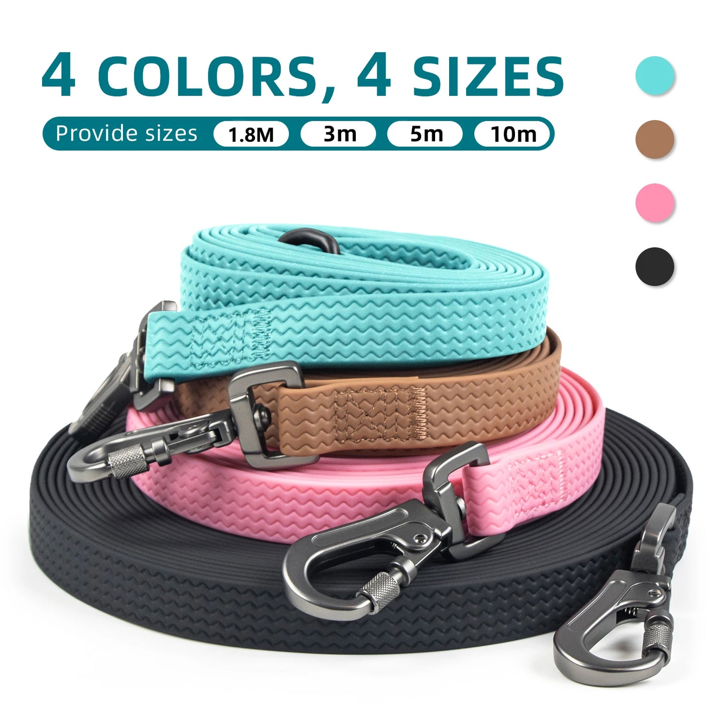 Henshine Dog Gear PVC Non Slip Waterproof Dog Leash