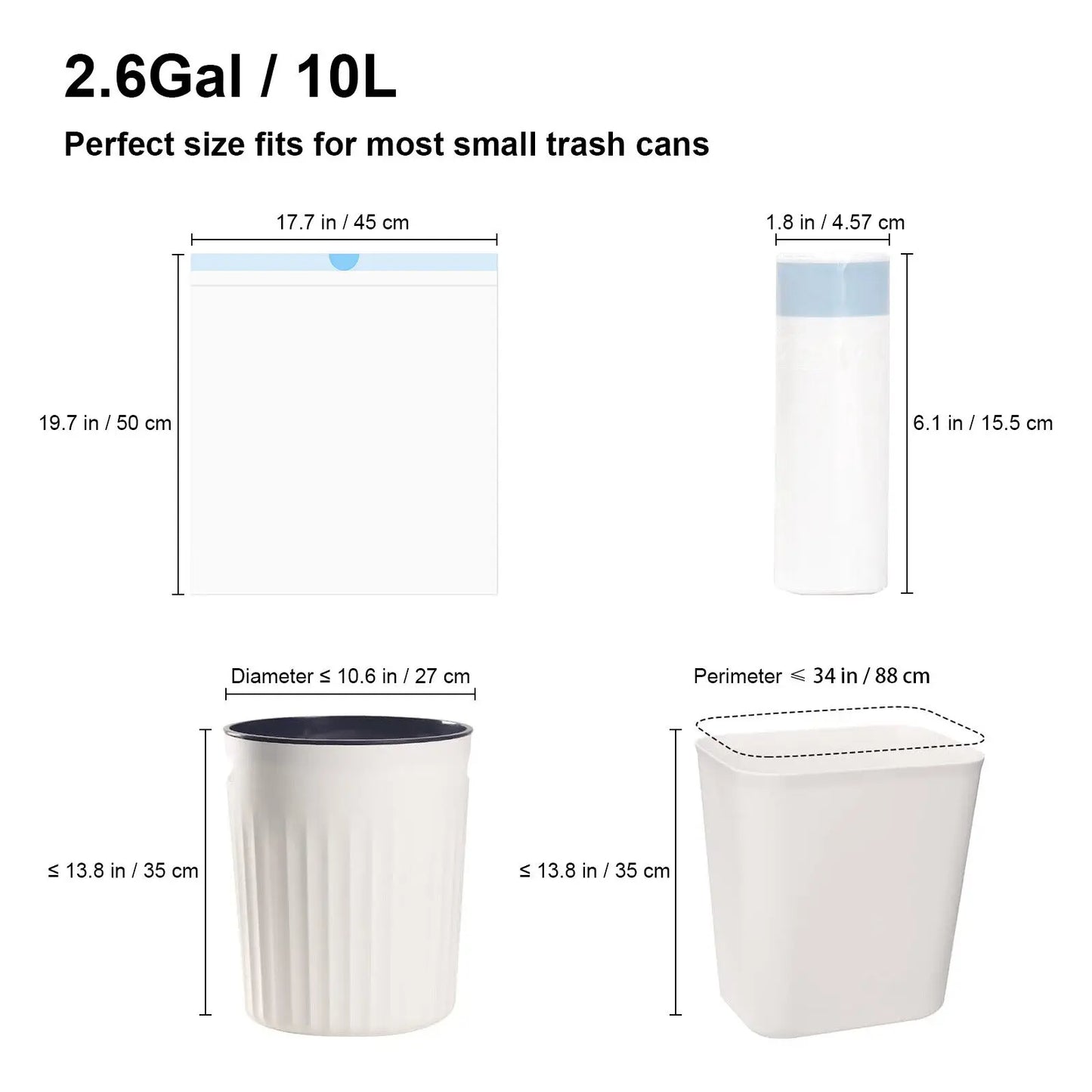 DOEL Cat Litter Box Self-Cleaning Liners Drawstring Bags 60 Count