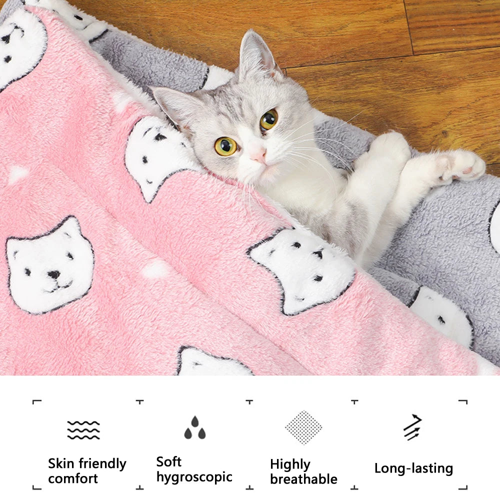 Thickened Flannel Pet Sleeping Cushion For Cats And Dogs