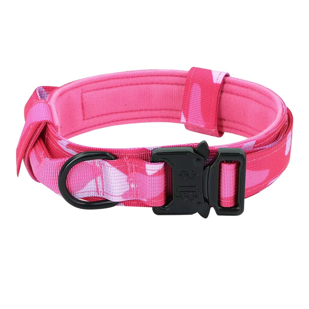 Adjustable Tactical Dog Collar And Leash Set With Control Handle