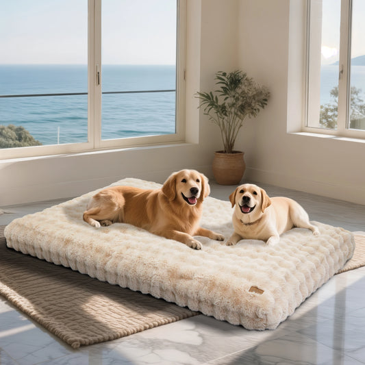 Bingopaw Ultra Plush Dog Bed With Removable Thick Foam Cushion