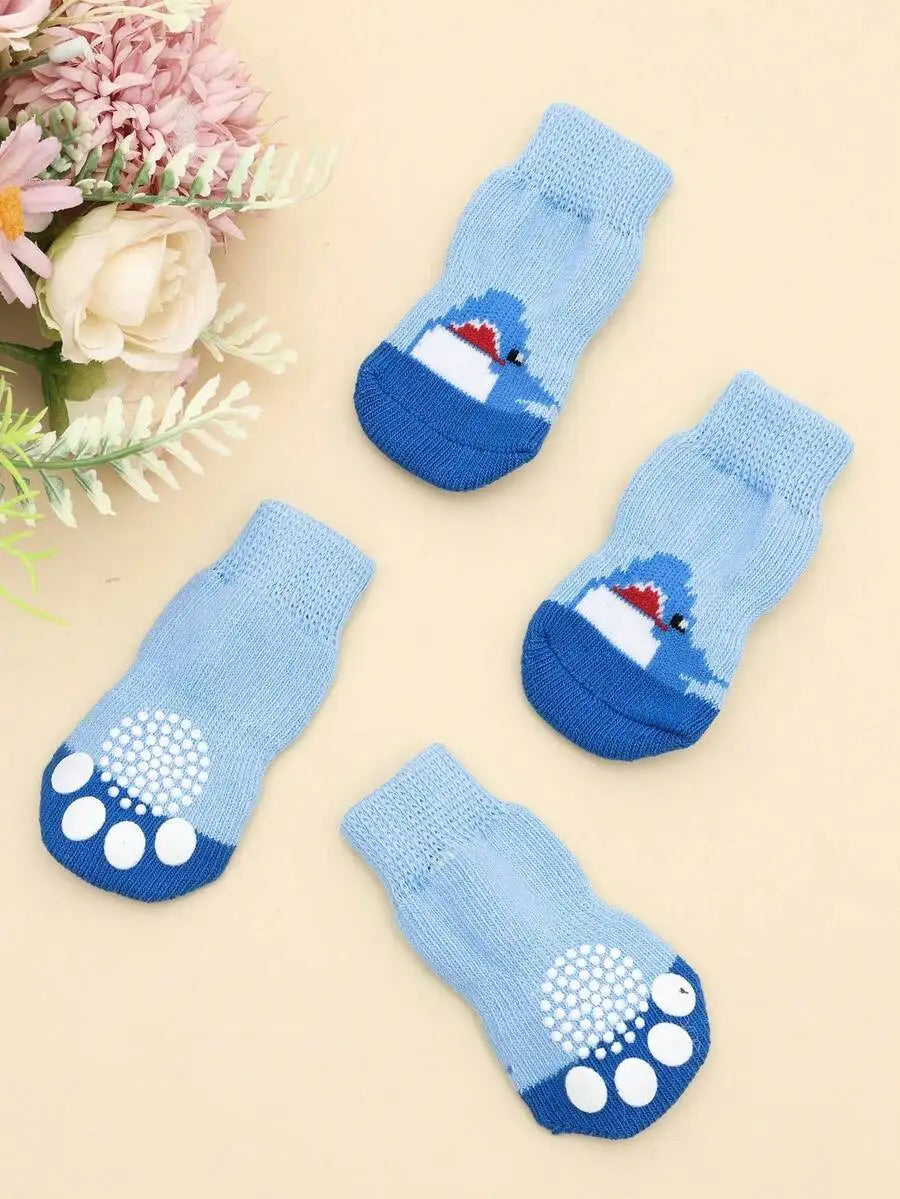 Pet Dog Socks Anti Slip Paw Protector Shoes For Small Dogs