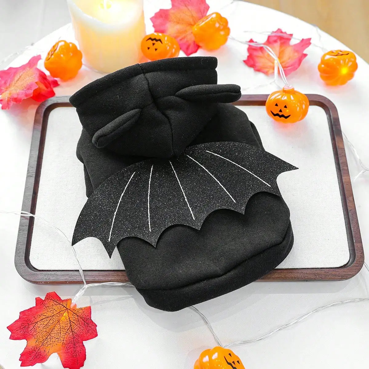 3D Bat Wings Dog Halloween Costume Hoodie For Pet Parties