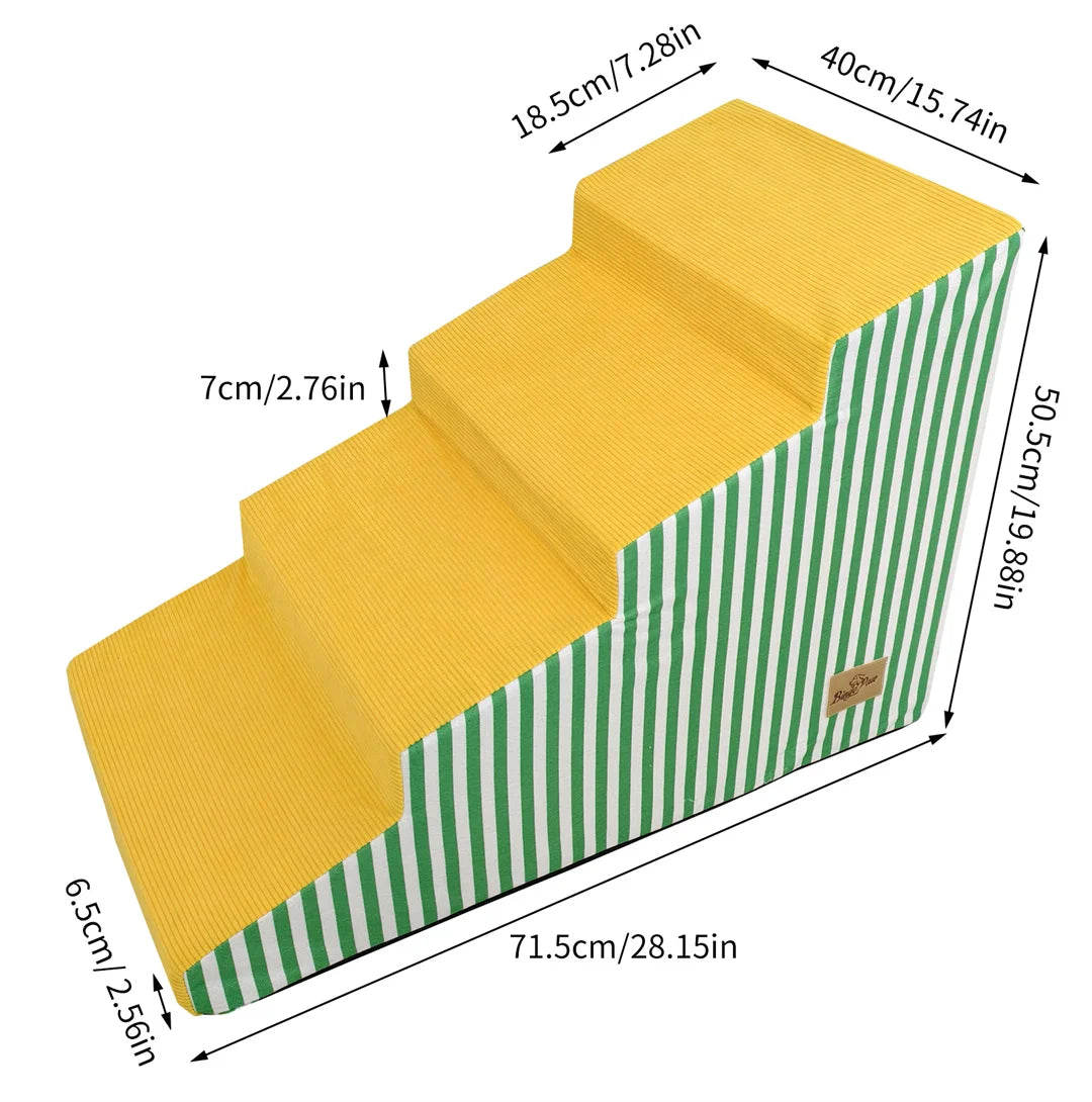 Non-Slip Dog Stairs High Density Foam With Removable Cover
