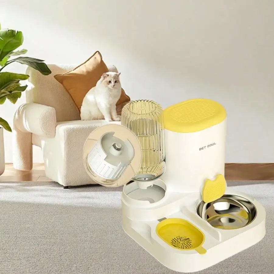2 In 1 Automatic Pet Feeder Water Dispenser Detachable