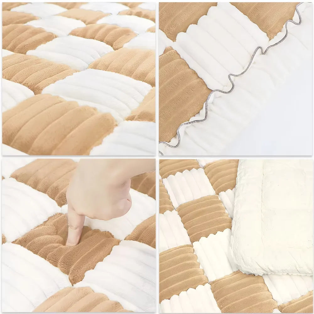 Waterproof Coral Fleece Dog Bed Mat Anti Slip Cushion Protector