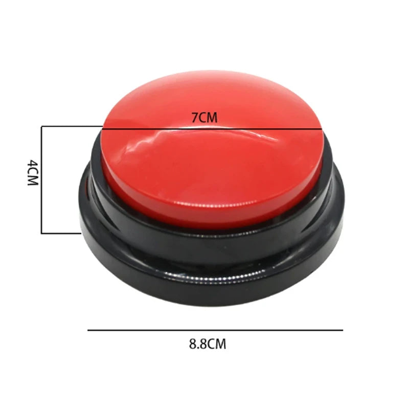 Recordable Dog Toy Talking Button Squeaker Pet Toy