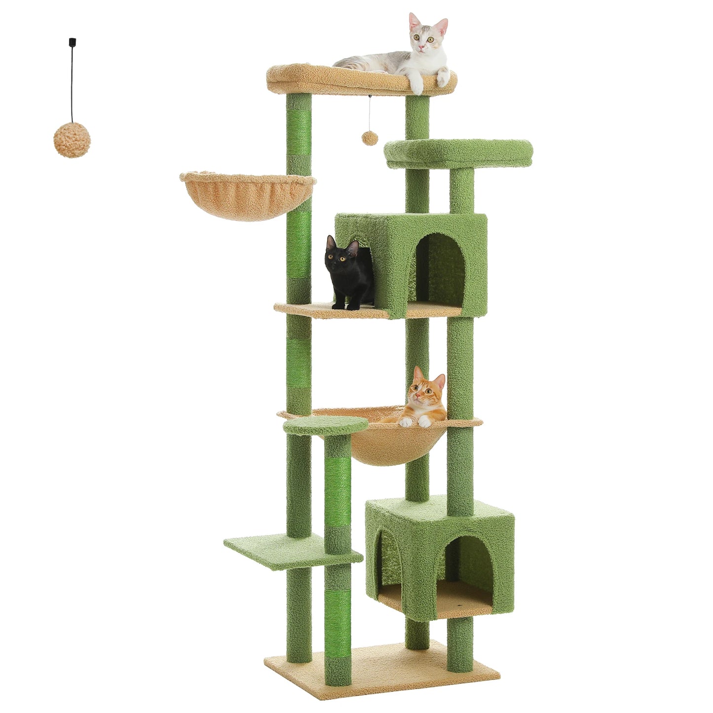 PAWZ Road Cat Tree Tower With Hammock Scratching Posts