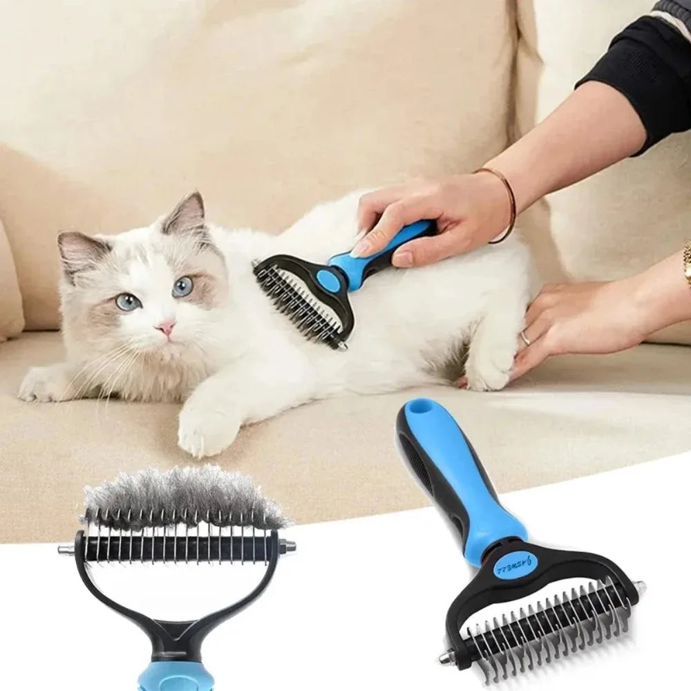 Double Sided Pet Grooming Brush For Cat And Dog Hair