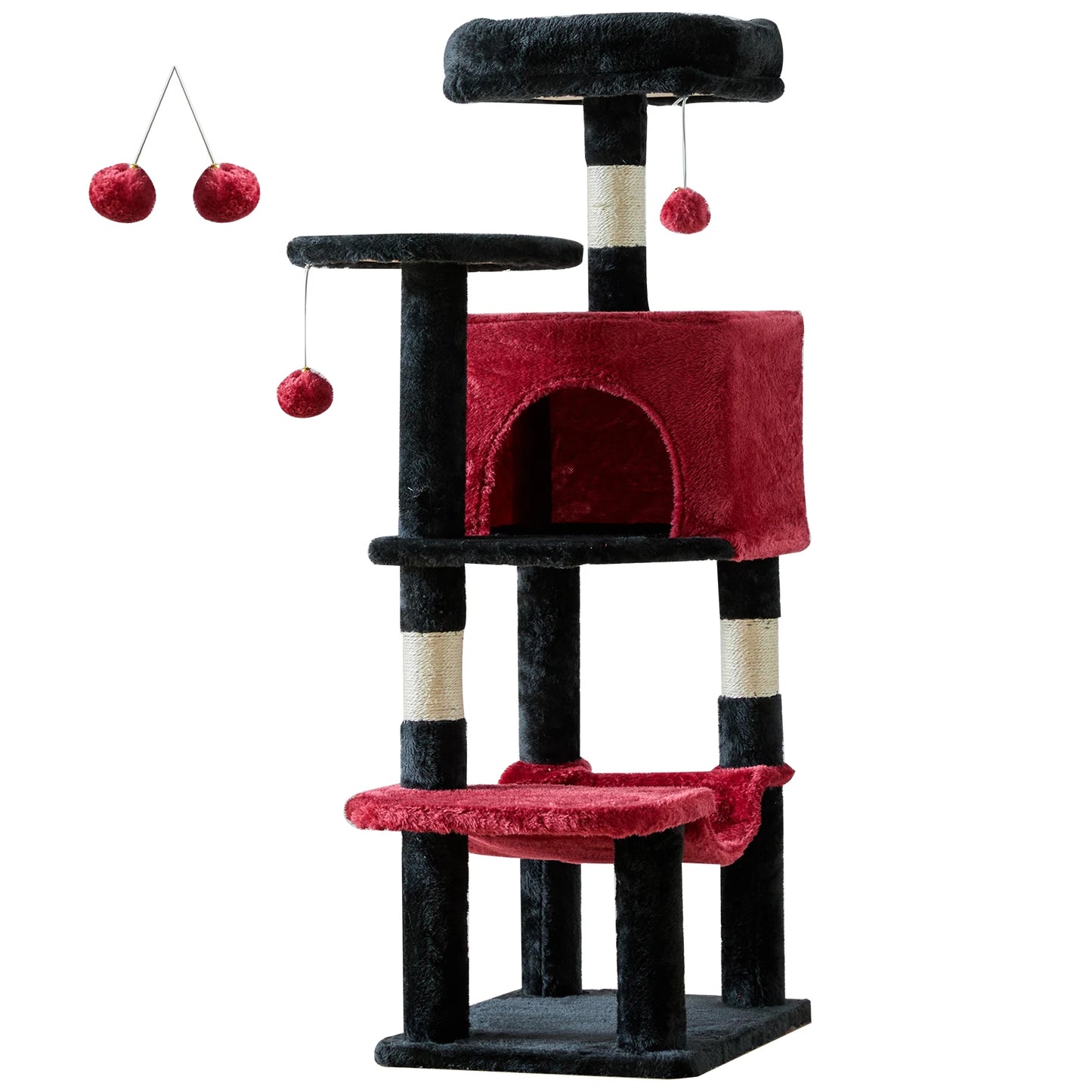 JHK Cat Tree Tall Multi-Cat Climbing Tower With Sisal Posts