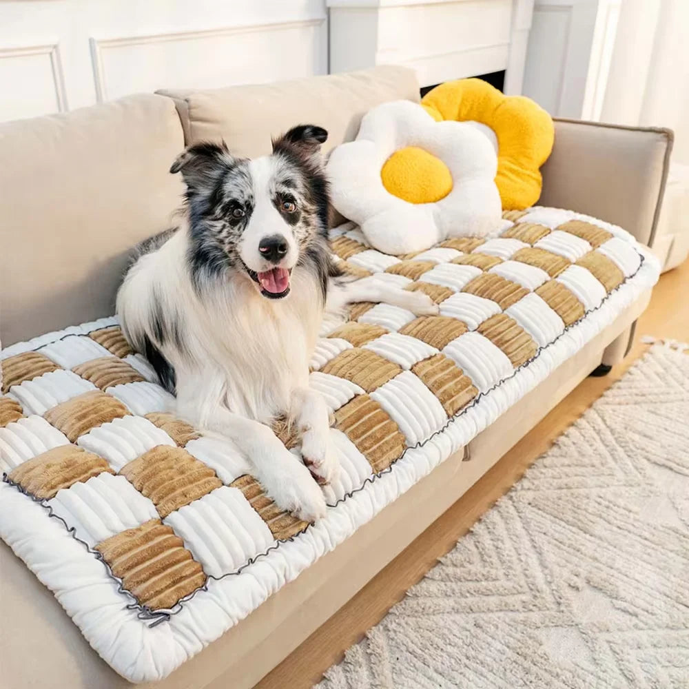 Waterproof Coral Fleece Dog Bed Mat Anti Slip Cushion Protector