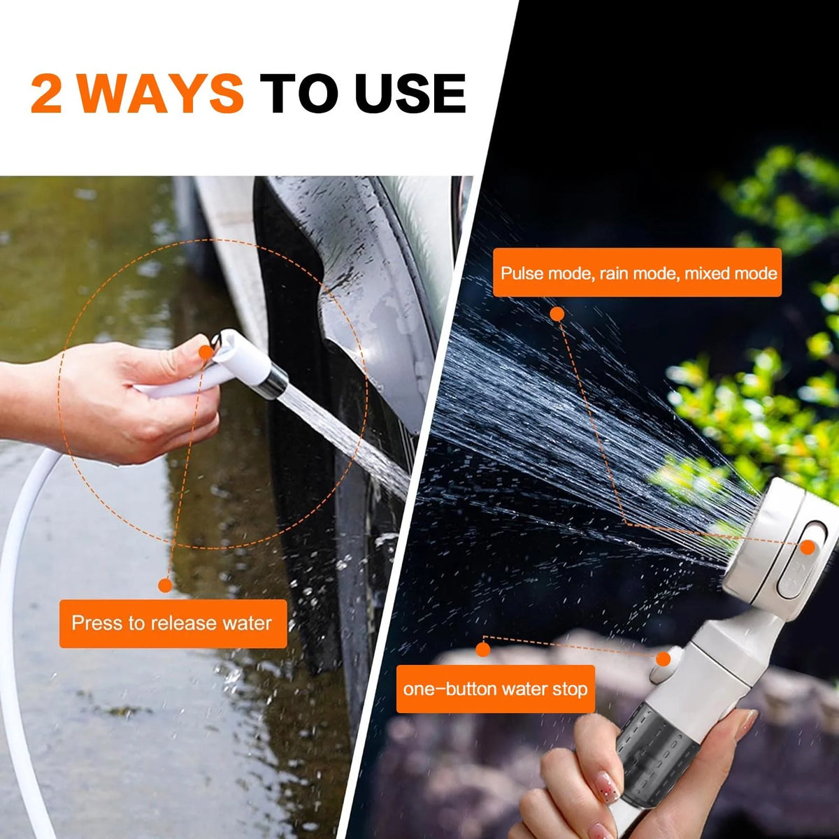 Portable Rechargeable Handheld Shower Sprayer For Pets Cars And Gardens