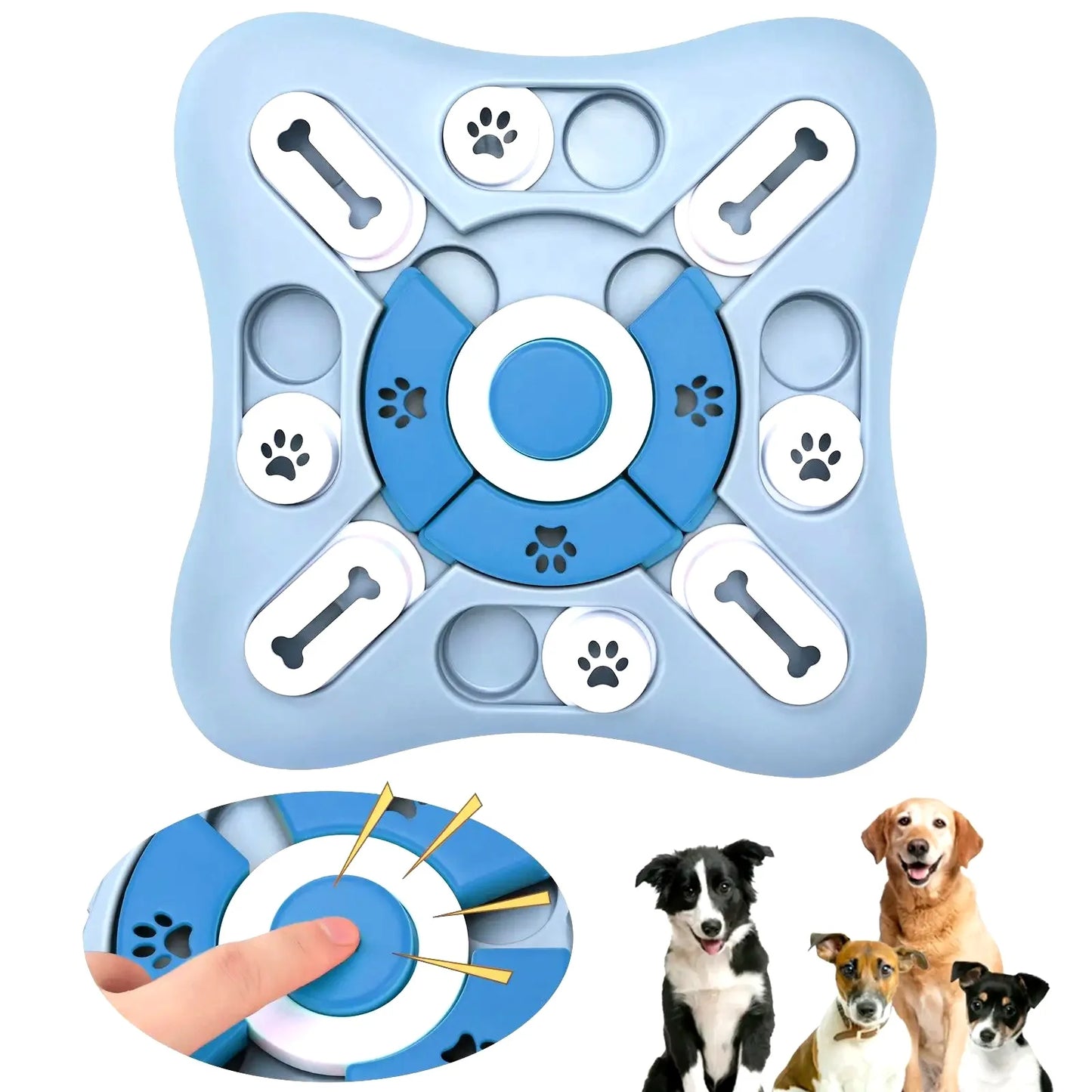 Slow Feeder Dog Toy Puzzle Treat Dispenser For Smart Training