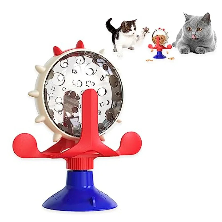Rotating Interactive Cat And Dog Treat Dispenser Feeder Toy