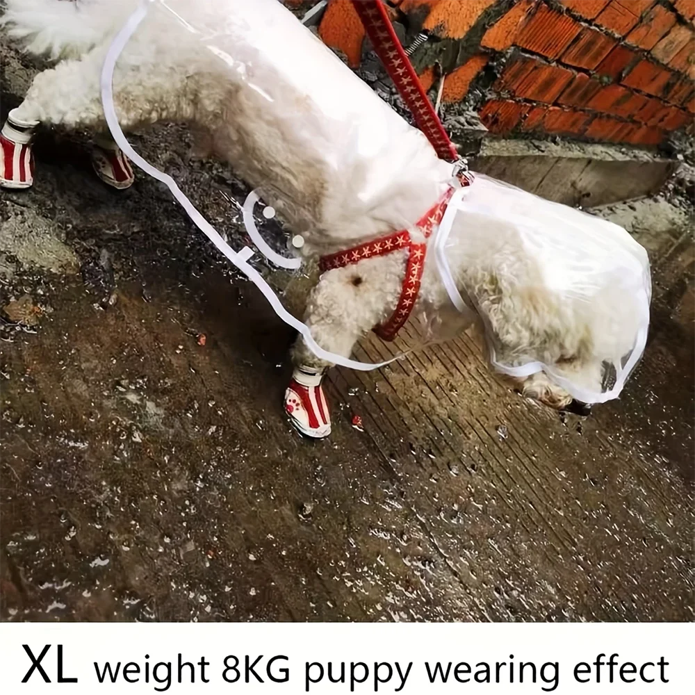 Transparent Waterproof Dog Raincoat For Small And Medium Dogs