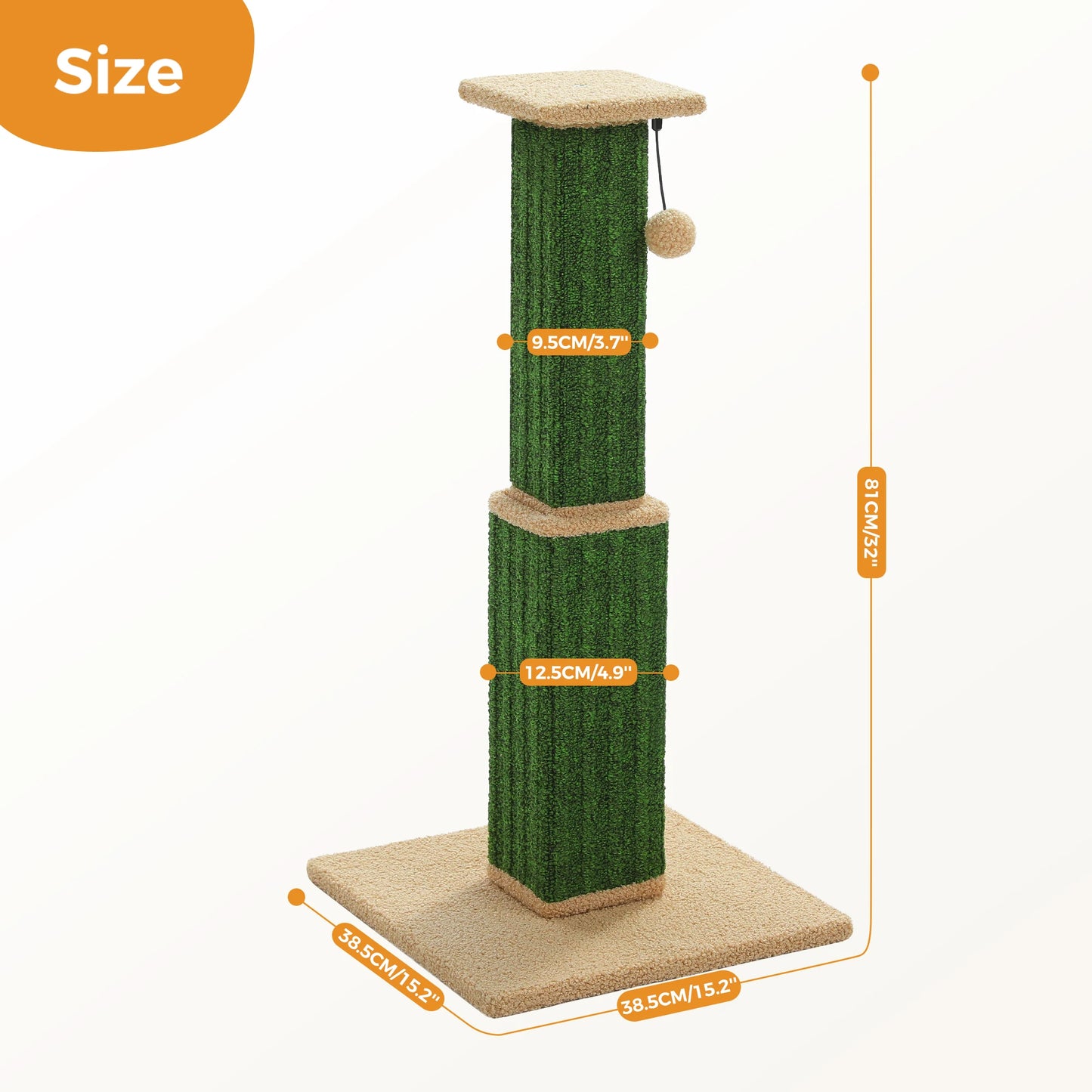 PAWZ Road Large Cat Scratching Post Indoor Sisal Ball Toy