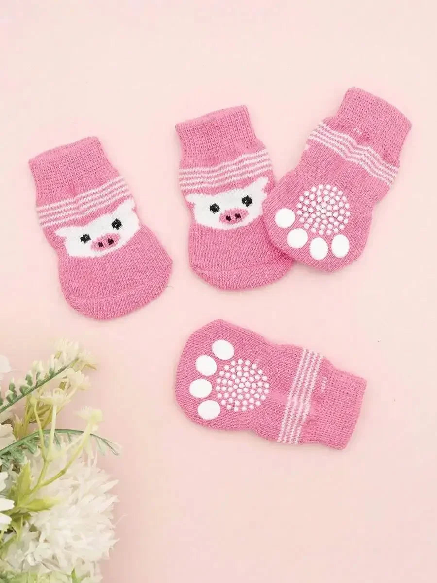 Pet Dog Socks Anti Slip Paw Protector Shoes For Small Dogs