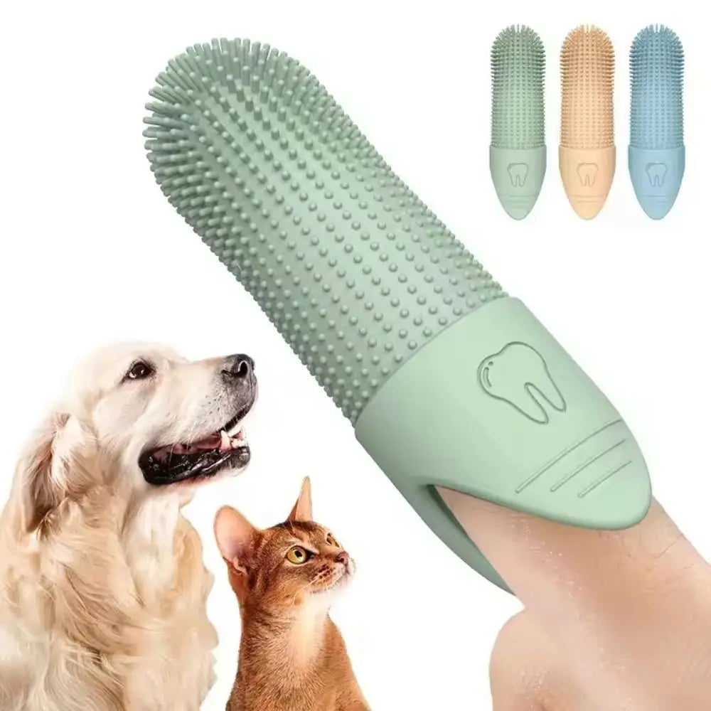360 Degree Silicone Finger Toothbrush For Dogs And Cats