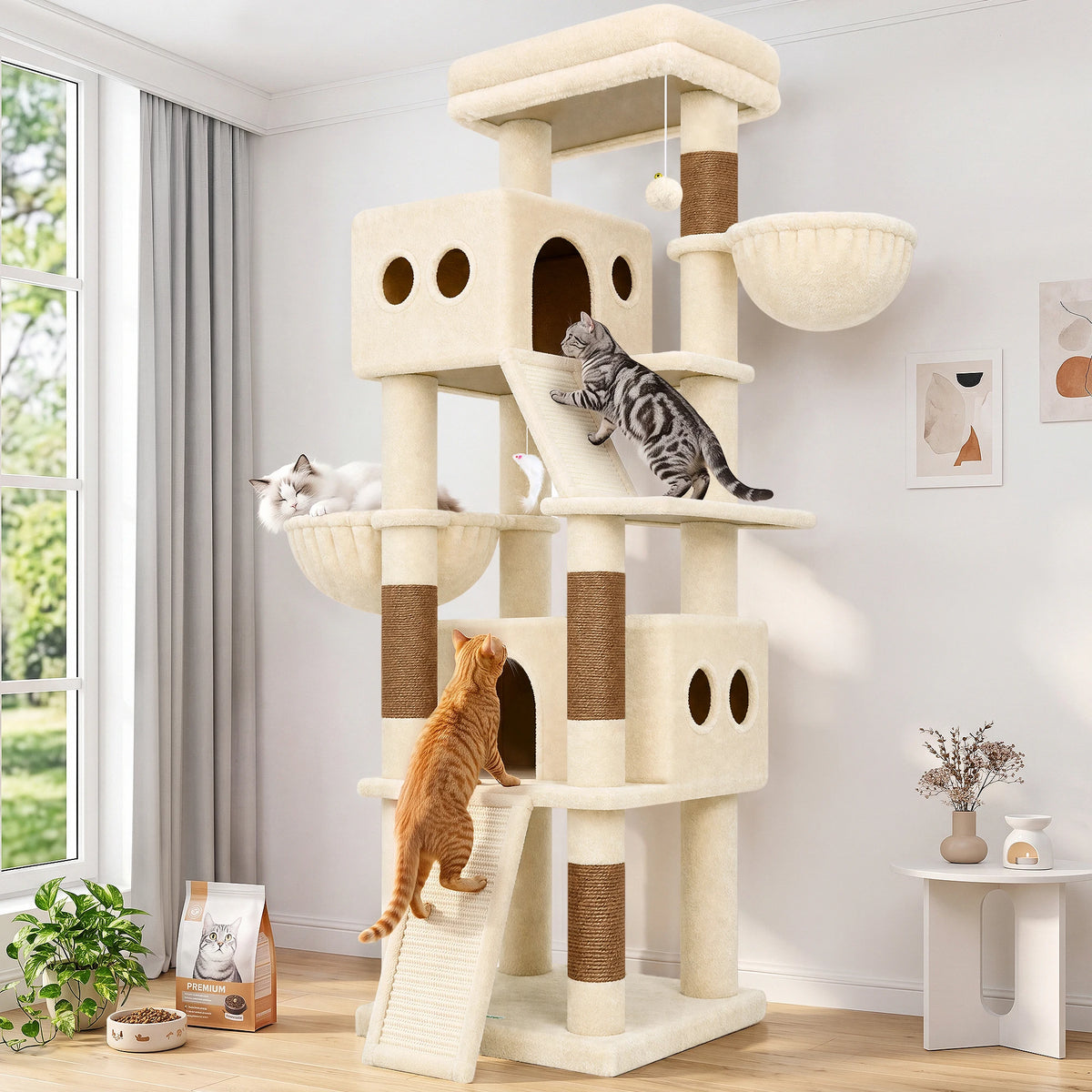 Globlazer Multi-Level Cat Tree Tower With Condos And Hammocks